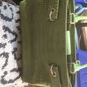 Ann Taylor excellent condition light green alligator skin purse